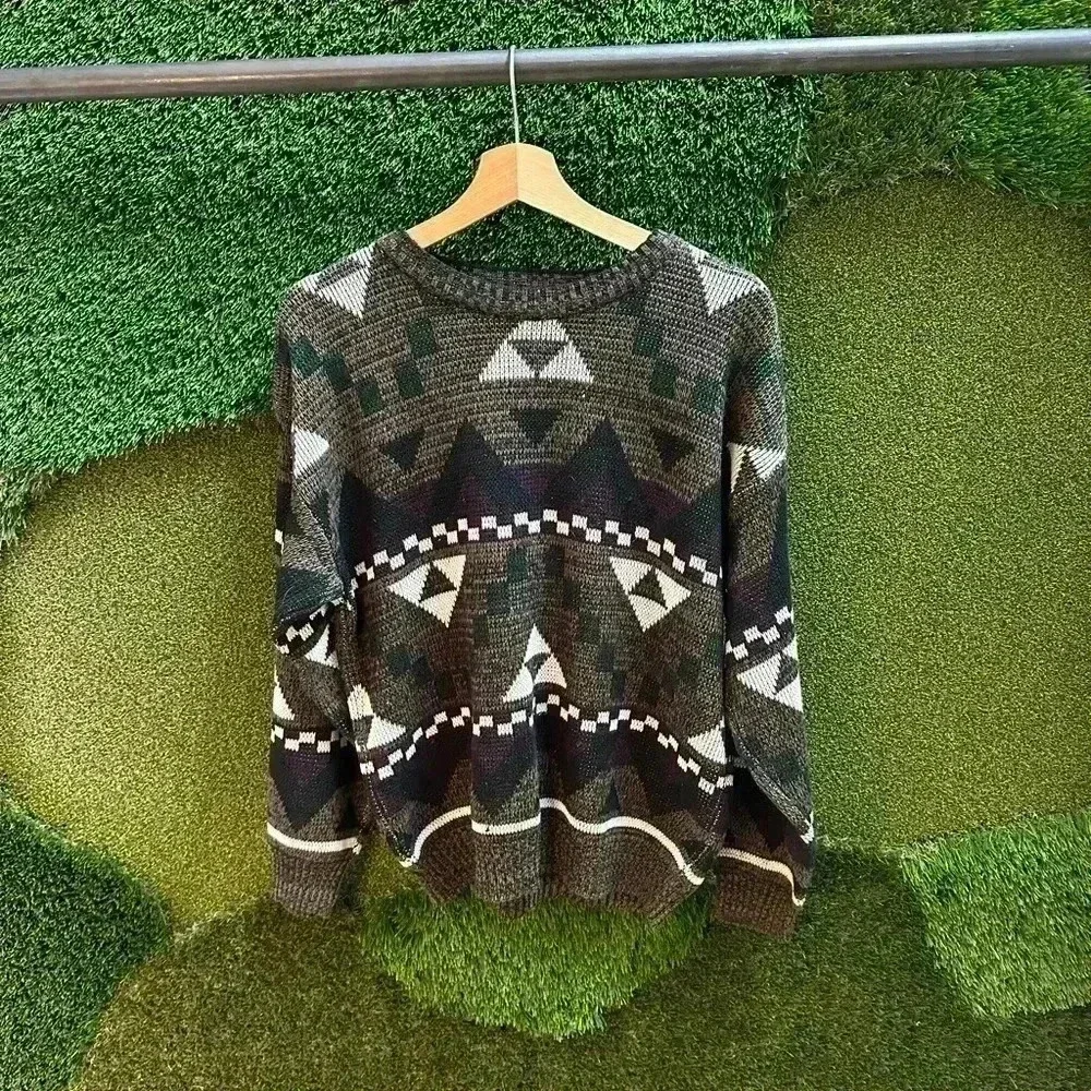 Vintage Abstract Shapes Pullover Sweater Medium - Picture 1 of 5